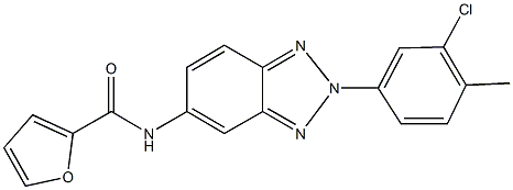 N-[2-(3-chloro-4-methylphenyl)-2H-1,2,3-benzotriazol-5-yl]-2-furamide Struktur