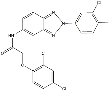 N-[2-(3-chloro-4-methylphenyl)-2H-1,2,3-benzotriazol-5-yl]-2-(2,4-dichlorophenoxy)acetamide Struktur