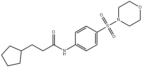 3-cyclopentyl-N-[4-(4-morpholinylsulfonyl)phenyl]propanamide Struktur