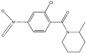 1-{2-chloro-4-nitrobenzoyl}-2-methylpiperidine Struktur