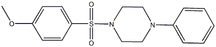 methyl 4-[(4-phenyl-1-piperazinyl)sulfonyl]phenyl ether Struktur