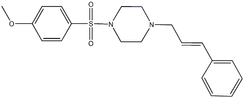 4-[(4-cinnamyl-1-piperazinyl)sulfonyl]phenyl methyl ether Struktur