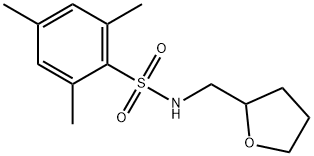 2,4,6-trimethyl-N-(tetrahydrofuran-2-ylmethyl)benzenesulfonamide Struktur