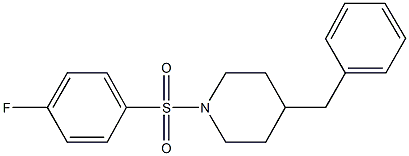 4-benzyl-1-[(4-fluorophenyl)sulfonyl]piperidine Struktur