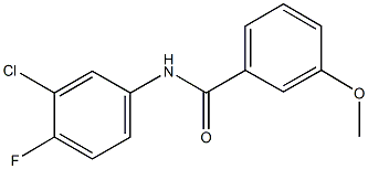 N-(3-chloro-4-fluorophenyl)-3-methoxybenzamide Struktur