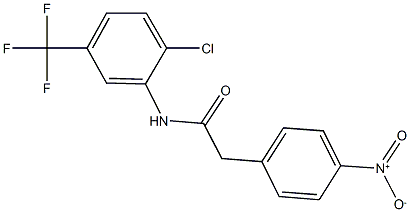 N-[2-chloro-5-(trifluoromethyl)phenyl]-2-{4-nitrophenyl}acetamide Struktur