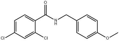 2,4-dichloro-N-(4-methoxybenzyl)benzamide Struktur