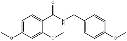 2,4-dimethoxy-N-(4-methoxybenzyl)benzamide Struktur