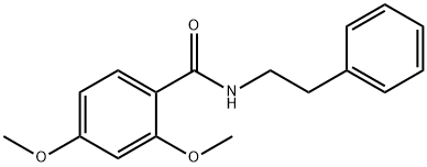 2,4-dimethoxy-N-(2-phenylethyl)benzamide Struktur