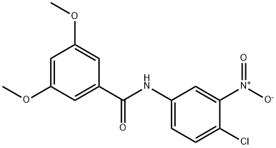 N-{4-chloro-3-nitrophenyl}-3,5-dimethoxybenzamide Struktur