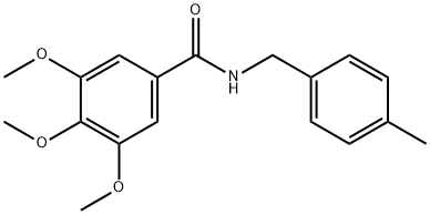 3,4,5-trimethoxy-N-(4-methylbenzyl)benzamide Struktur