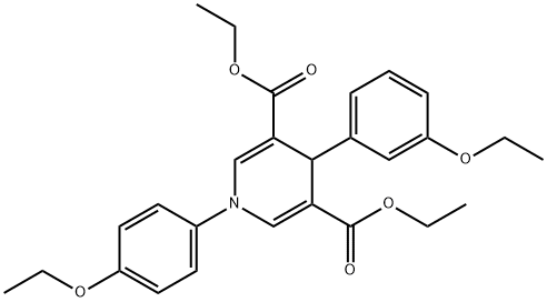 diethyl 4-(3-ethoxyphenyl)-1-(4-ethoxyphenyl)-1,4-dihydro-3,5-pyridinedicarboxylate Struktur