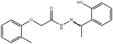 N'-[1-(2-hydroxyphenyl)ethylidene]-2-(2-methylphenoxy)acetohydrazide Struktur