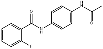 N-[4-(acetylamino)phenyl]-2-fluorobenzamide Struktur