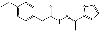 N'-[1-(2-furyl)ethylidene]-2-(4-methoxyphenyl)acetohydrazide Struktur