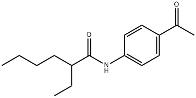 N-(4-acetylphenyl)-2-ethylhexanamide Struktur