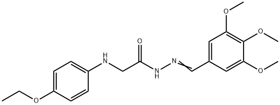 2-(4-ethoxyanilino)-N'-(3,4,5-trimethoxybenzylidene)acetohydrazide Struktur