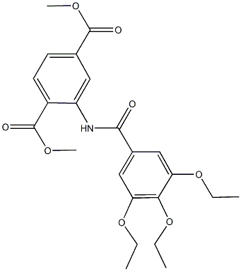 dimethyl 2-[(3,4,5-triethoxybenzoyl)amino]terephthalate Struktur