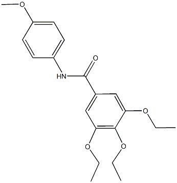 3,4,5-triethoxy-N-(4-methoxyphenyl)benzamide Struktur