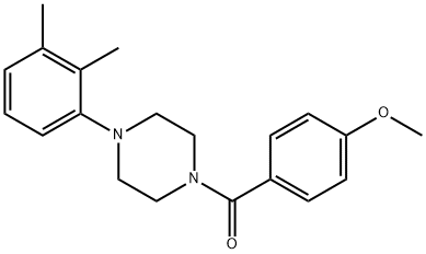 1-(2,3-dimethylphenyl)-4-(4-methoxybenzoyl)piperazine Struktur