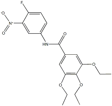 3,4,5-triethoxy-N-{4-fluoro-3-nitrophenyl}benzamide Struktur