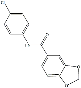 N-(4-chlorophenyl)-1,3-benzodioxole-5-carboxamide Struktur