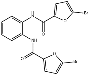 5-bromo-N-{2-[(5-bromo-2-furoyl)amino]phenyl}-2-furamide Struktur