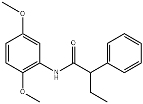 N-(2,5-dimethoxyphenyl)-2-phenylbutanamide Struktur