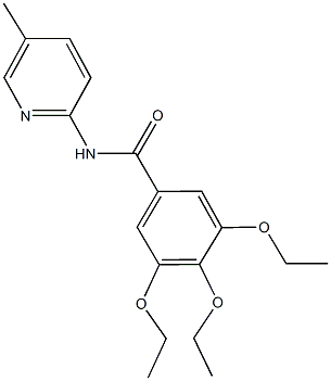 3,4,5-triethoxy-N-(5-methyl-2-pyridinyl)benzamide Struktur