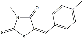 3-methyl-5-(4-methylbenzylidene)-2-thioxo-1,3-thiazolidin-4-one Struktur