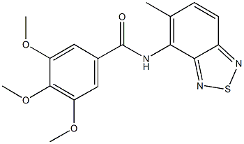 3,4,5-trimethoxy-N-(5-methyl-2,1,3-benzothiadiazol-4-yl)benzamide Struktur