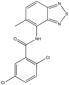 2,5-dichloro-N-(5-methyl-2,1,3-benzothiadiazol-4-yl)benzamide Struktur