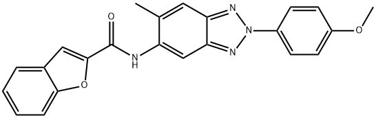 N-[2-(4-methoxyphenyl)-6-methyl-2H-1,2,3-benzotriazol-5-yl]-1-benzofuran-2-carboxamide Struktur