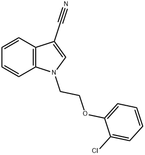 1-[2-(2-chlorophenoxy)ethyl]-1H-indole-3-carbonitrile Struktur