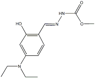 methyl 2-[4-(diethylamino)-2-hydroxybenzylidene]hydrazinecarboxylate Struktur