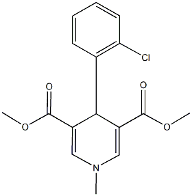 dimethyl 4-(2-chlorophenyl)-1-methyl-1,4-dihydropyridine-3,5-dicarboxylate Struktur