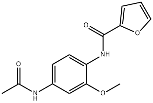 N-[4-(acetylamino)-2-methoxyphenyl]-2-furamide Struktur