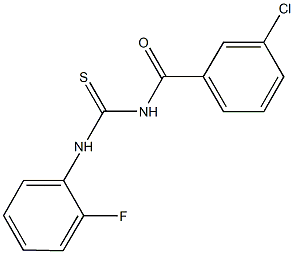 N-(3-chlorobenzoyl)-N'-(2-fluorophenyl)thiourea Struktur