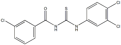 N-(3-chlorobenzoyl)-N'-(3,4-dichlorophenyl)thiourea Struktur