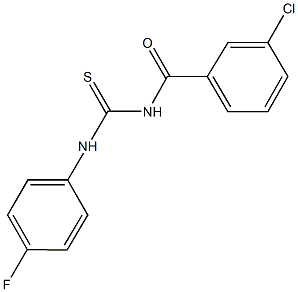 N-(3-chlorobenzoyl)-N'-(4-fluorophenyl)thiourea Struktur