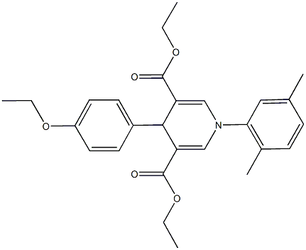 diethyl 1-(2,5-dimethylphenyl)-4-(4-ethoxyphenyl)-1,4-dihydro-3,5-pyridinedicarboxylate Struktur