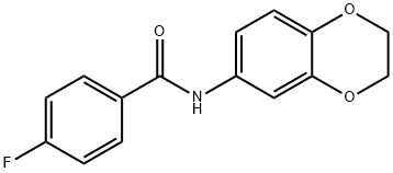 N-(2,3-dihydro-1,4-benzodioxin-6-yl)-4-fluorobenzamide Struktur