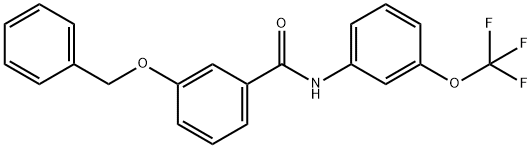 3-(benzyloxy)-N-[3-(trifluoromethoxy)phenyl]benzamide Struktur