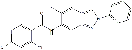 2,4-dichloro-N-(6-methyl-2-phenyl-2H-1,2,3-benzotriazol-5-yl)benzamide Struktur