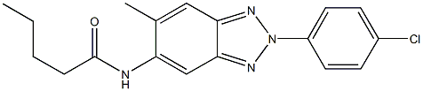 N-[2-(4-chlorophenyl)-6-methyl-2H-1,2,3-benzotriazol-5-yl]pentanamide Struktur