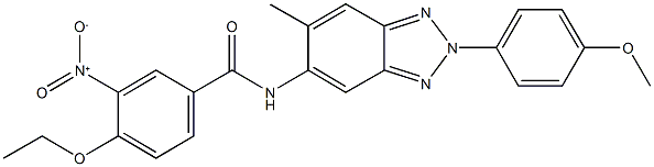 4-ethoxy-3-nitro-N-[2-(4-methoxyphenyl)-6-methyl-2H-1,2,3-benzotriazol-5-yl]benzamide Struktur