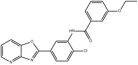 N-(2-chloro-5-[1,3]oxazolo[4,5-b]pyridin-2-ylphenyl)-3-ethoxybenzamide Struktur