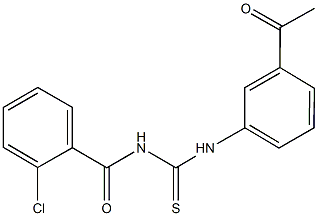 N-(3-acetylphenyl)-N'-(2-chlorobenzoyl)thiourea Struktur