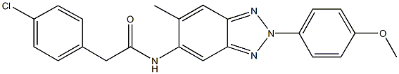 2-(4-chlorophenyl)-N-[2-(4-methoxyphenyl)-6-methyl-2H-1,2,3-benzotriazol-5-yl]acetamide Struktur