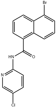 5-bromo-N-(5-chloro-2-pyridinyl)-1-naphthamide Struktur